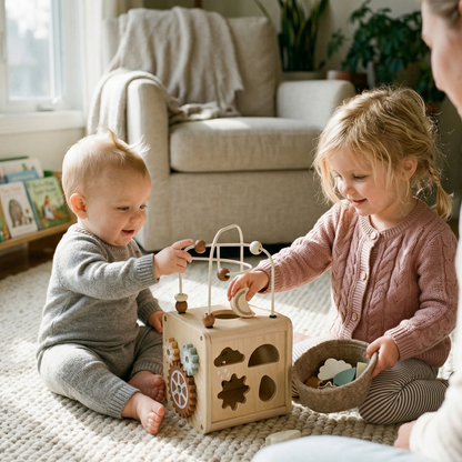 Activity Cube 5-in-1 Montessori | The Pentagonal Logic Hub