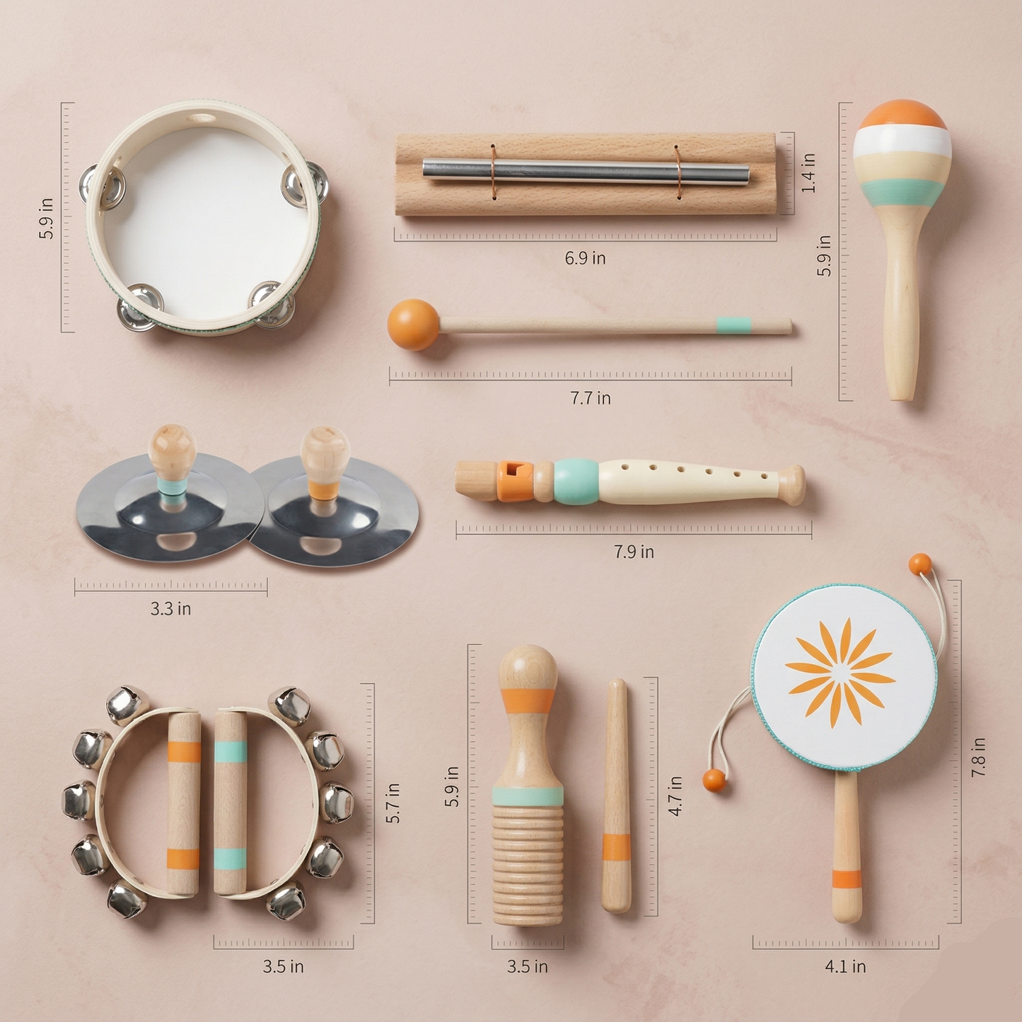 Baby Musical Toy 8-in-1 Neutral | The Aura-Rhythm