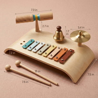 Montessori Drum Set 5-in-1 | The Rhythmic-Acoustic Hub