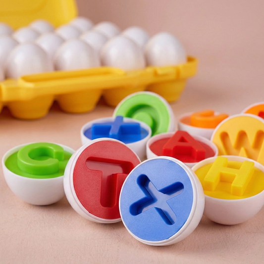 Alphabet Egg Sorting Toy 26pc | The Alpha-Nidus