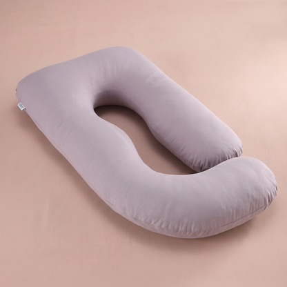 Pregnancy Pillow J-Shaped Full Body | The Materna-Cloud Luxe