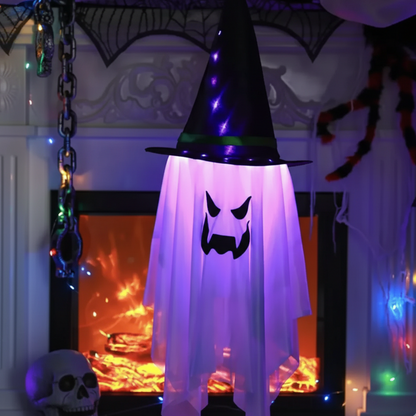 The SpecterGlow LED Halloween Lights | Spooky Ghost & Wizard Hat Decorations