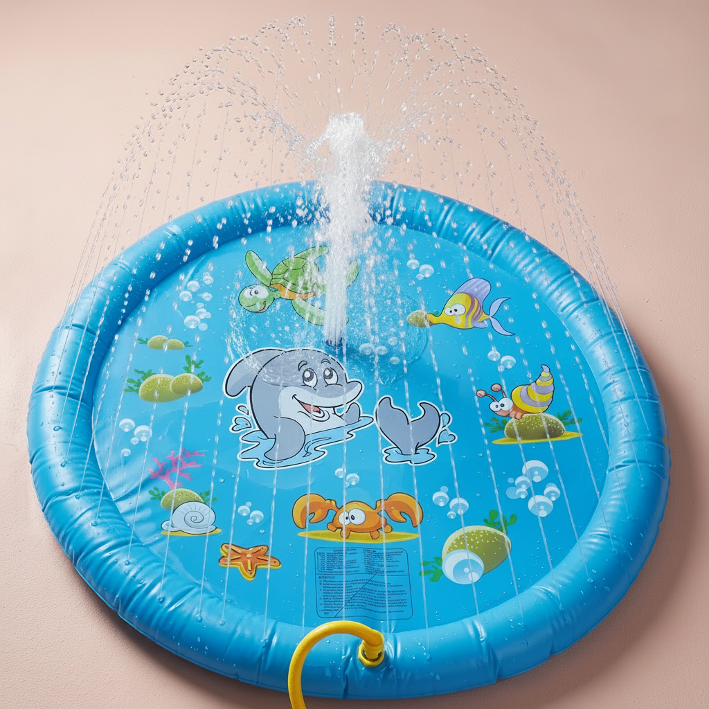 Splash Pad for Kids & Dogs Non-Slip | The Hydro-Haven Oasis