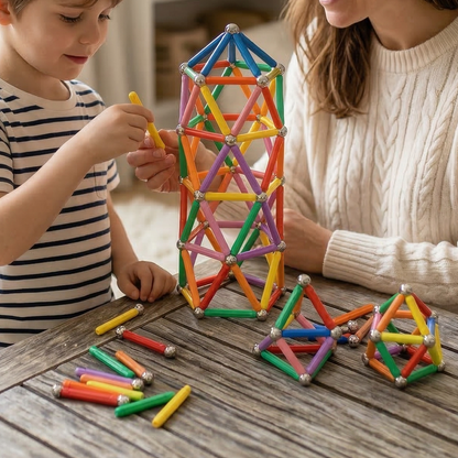 Magnetic Tiles 132pc STEM Set | The Magna-Flux Studio