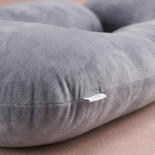 Pregnancy Pillow J-Shaped Full Body | The Materna-Cloud Luxe
