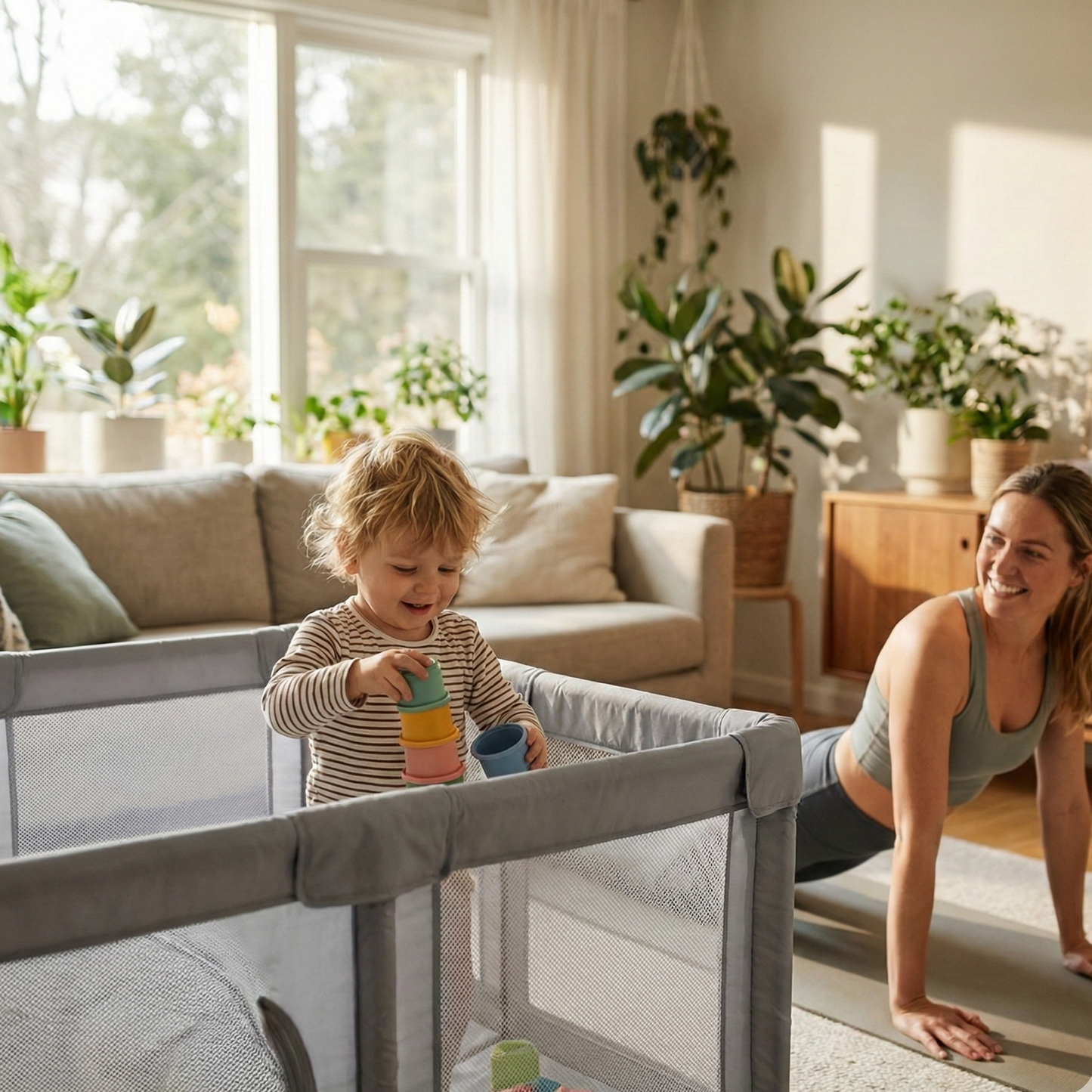 Baby Safety Gate 50in Zero-Gap | The Vantage Guardian