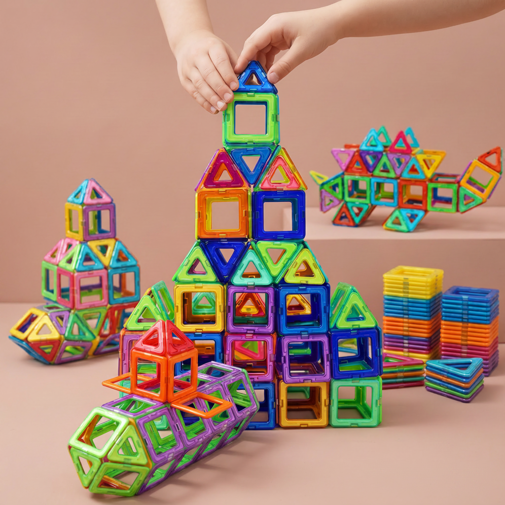 Magnetic Building Blocks 128pc DIY Set | The Magno-Forge Atelier