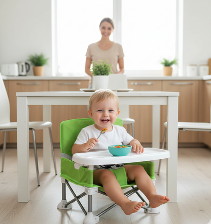 The Go-Pod Portable Booster & Floor Seat for Baby | Foldable Dining Chair with Tray