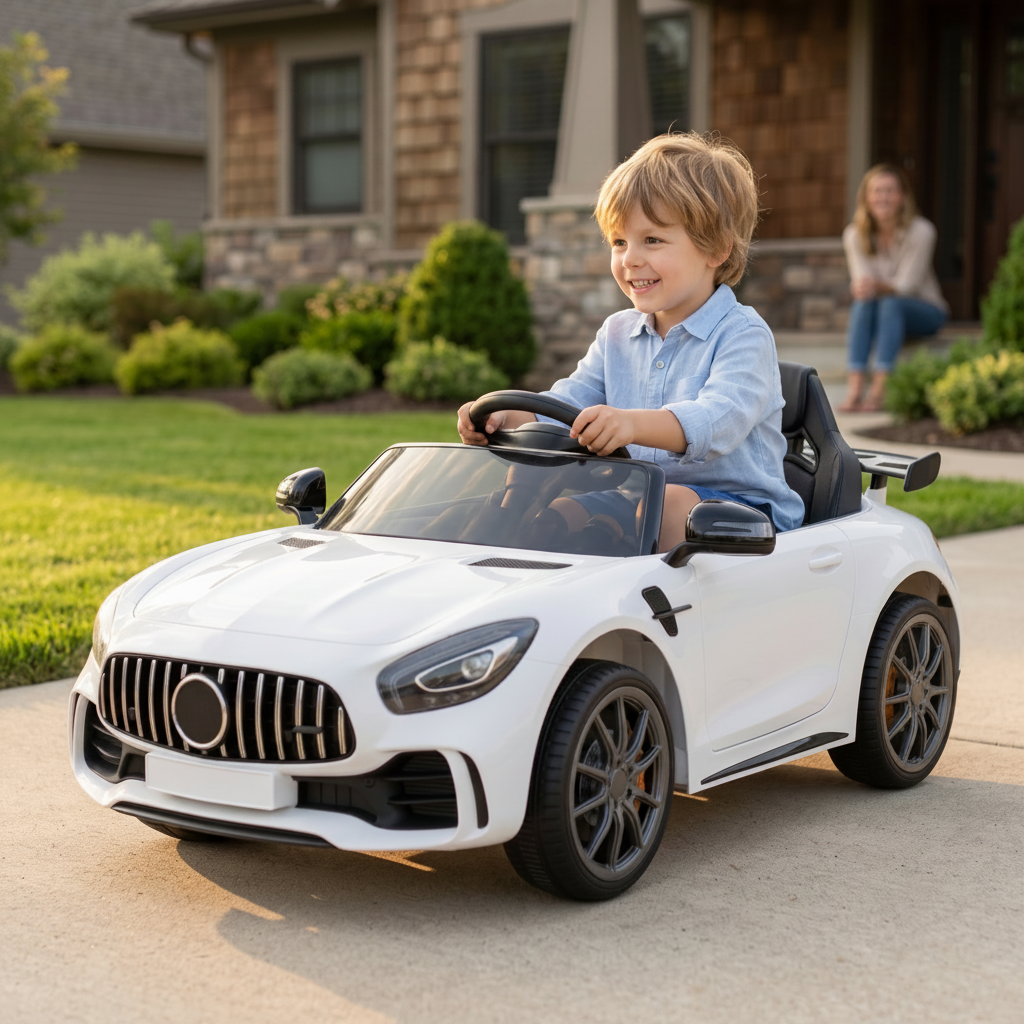 Licensed Mercedes-AMG GTR 12V Ride-On Car | The Silver-Arrow GT
