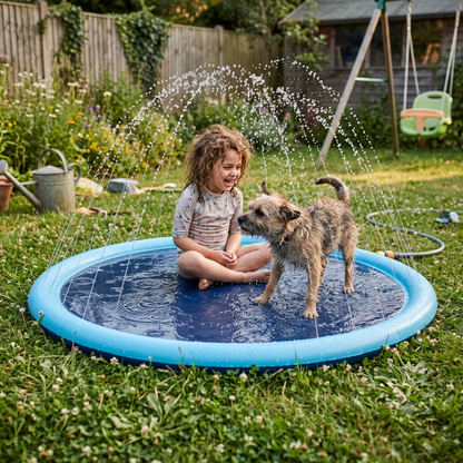 Splash Pad for Kids & Dogs Non-Slip | The Hydro-Haven Oasis