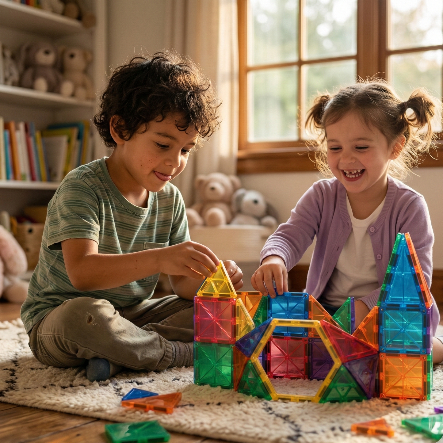 Magnetic Tiles 100pc Travel Set | The Mini-Prism Suite