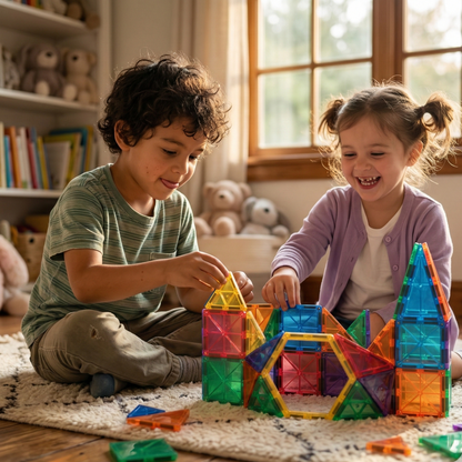 Magnetic Tiles 100pc Travel Set | The Mini-Prism Suite