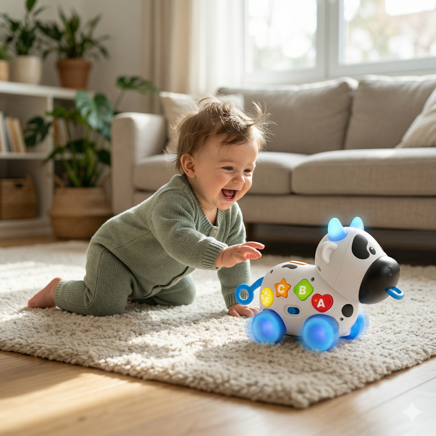 Bilingual Push Walker Baby Toy | The Bovine-Explorer