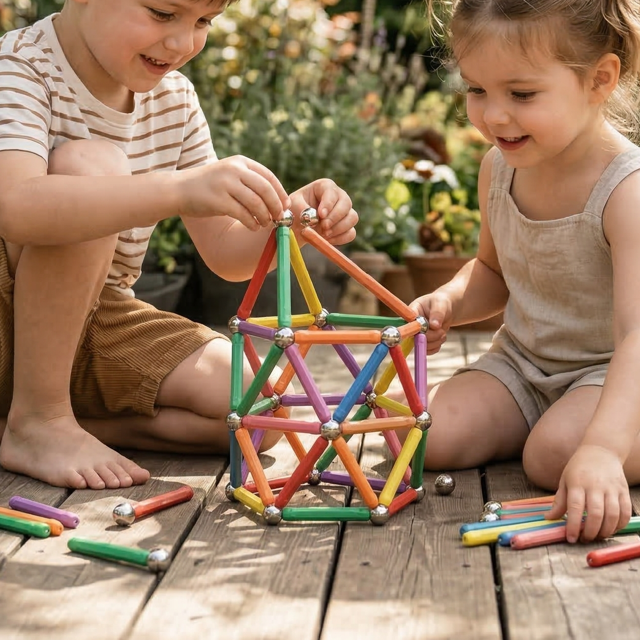 Magnetic Tiles 132pc STEM Set | The Magna-Flux Studio