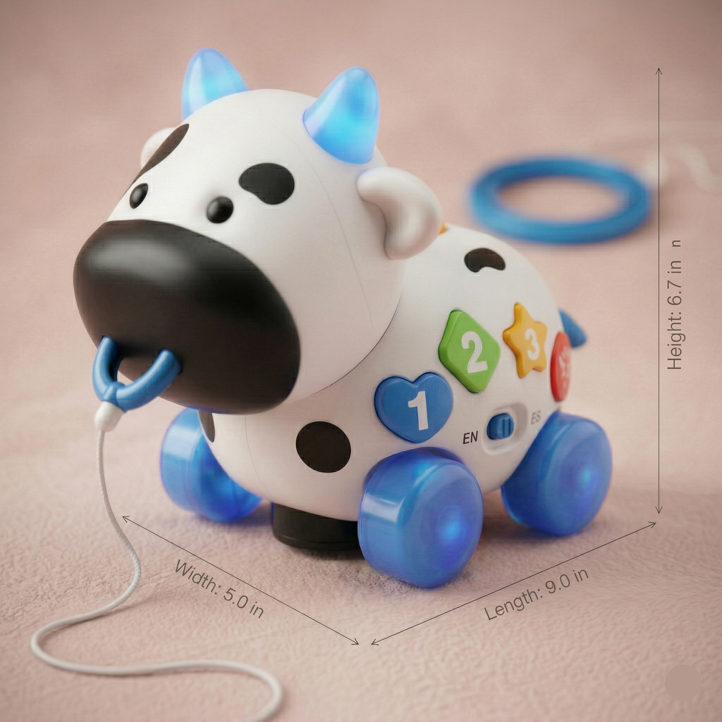 Bilingual Push Walker Baby Toy | The Bovine-Explorer