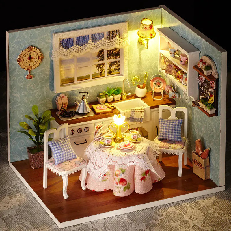 The Cozy Nook DIY Miniature House Kit | 3D Wooden Puzzle with Light & Music