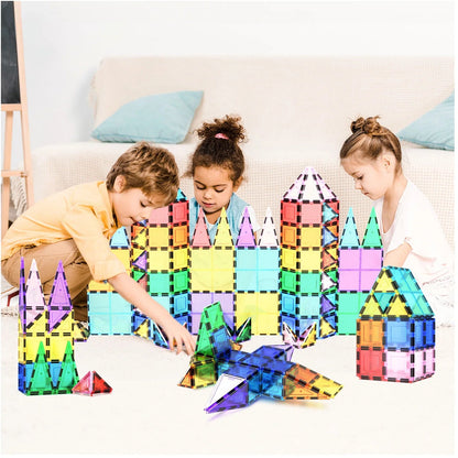 Magnetic Tiles 100pc Travel Set | The Mini-Prism Suite