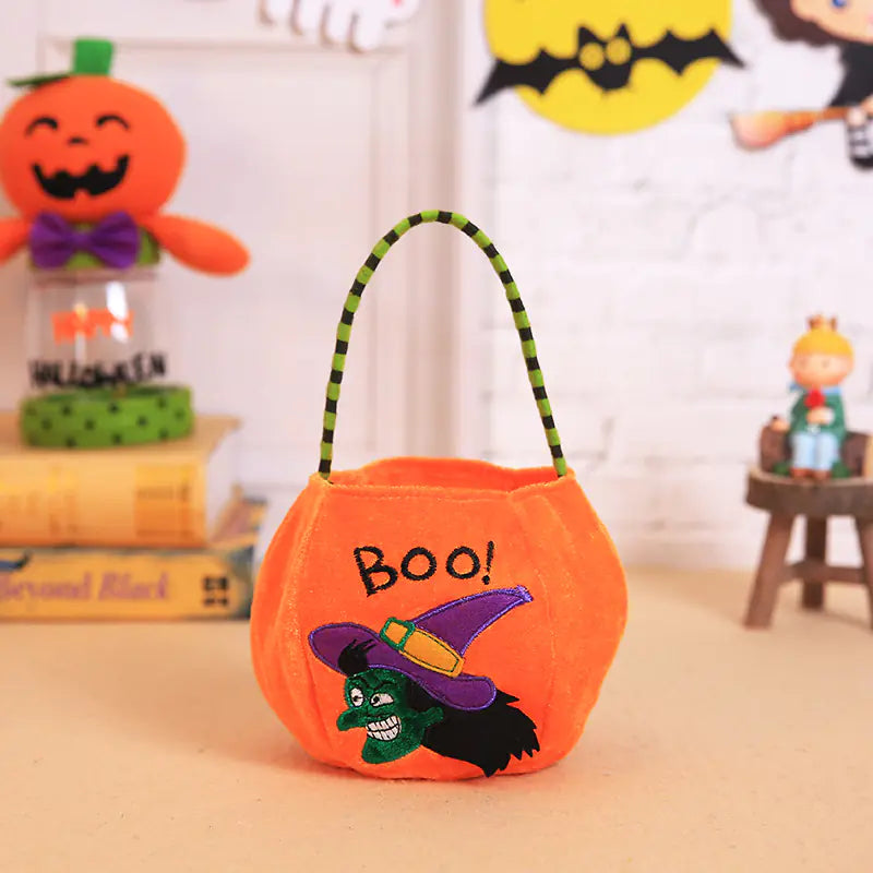 The Plushkin | Velvet Pumpkin Trick-or-Treat & Party Pouch