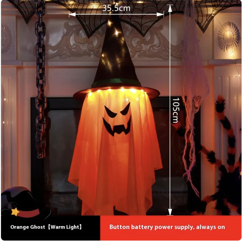 The SpecterGlow LED Halloween Lights | Spooky Ghost & Wizard Hat Decorations