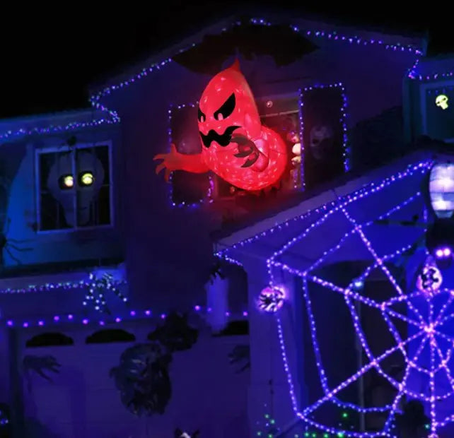 The Glow-Ghoul | 6ft Light-Up Inflatable Ghost for Outdoor Halloween Decor