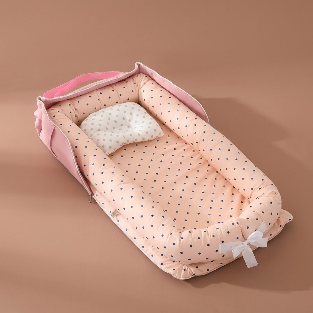 Portable Cotton Baby Nest Lounger with Pillow – The Cradle-Cloud Nest, photo 8