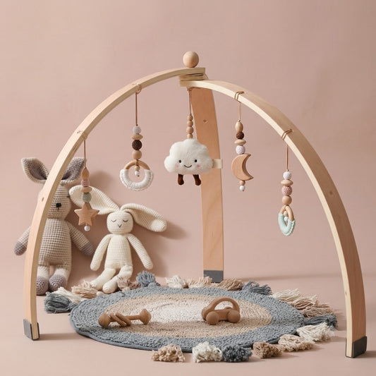 Wooden Baby Play Gym Montessori | The Boreal Grove