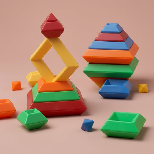 Rainbow Stacking Tower 60pc Deluxe | The Chroma Spire