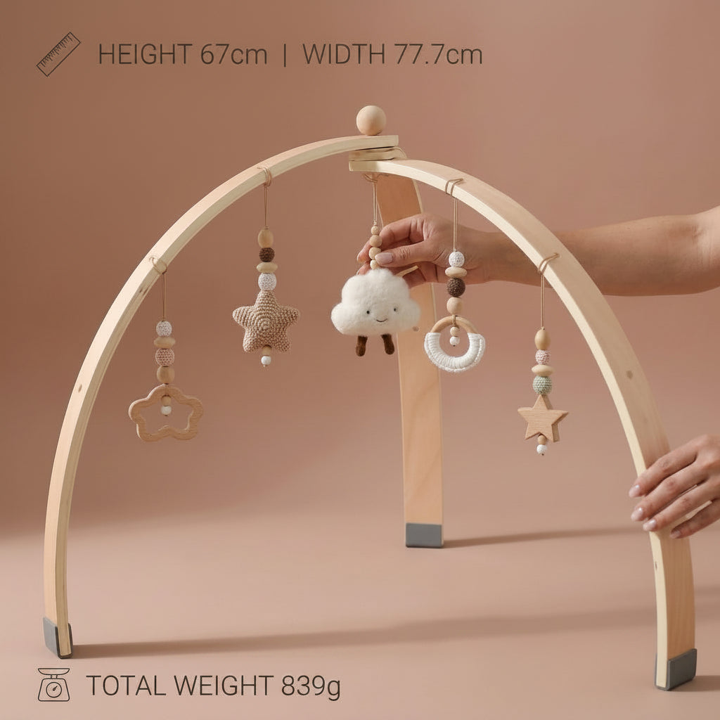 Montessori Wooden Baby Play Gym – The Boreal Grove, photo 6