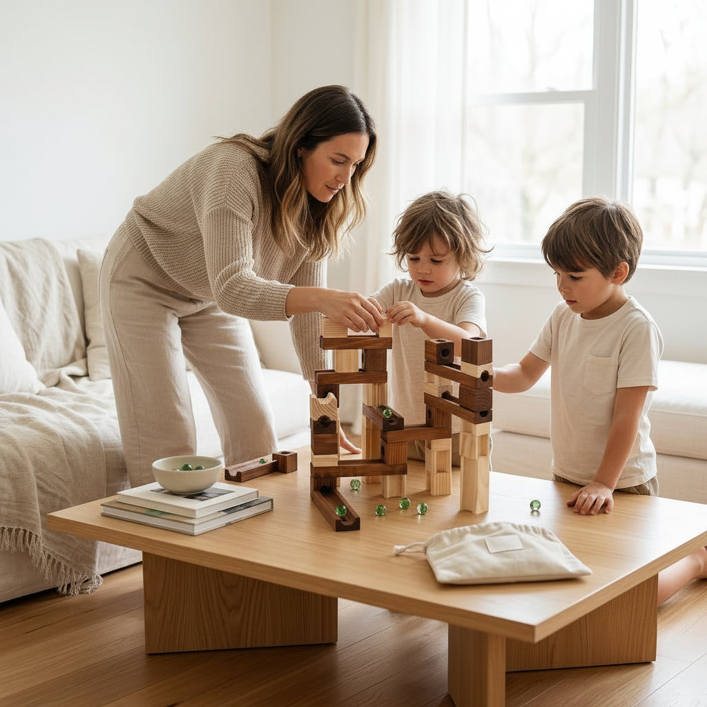 Wooden Marble Run Rollercoaster Building Set – The Timber Coaster Works, photo 3