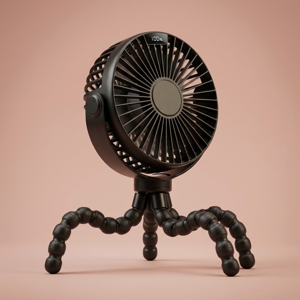 Flexible Stroller Fan 4000mAh, 4-Speed – The Octo-Breeze Pro, photo 10