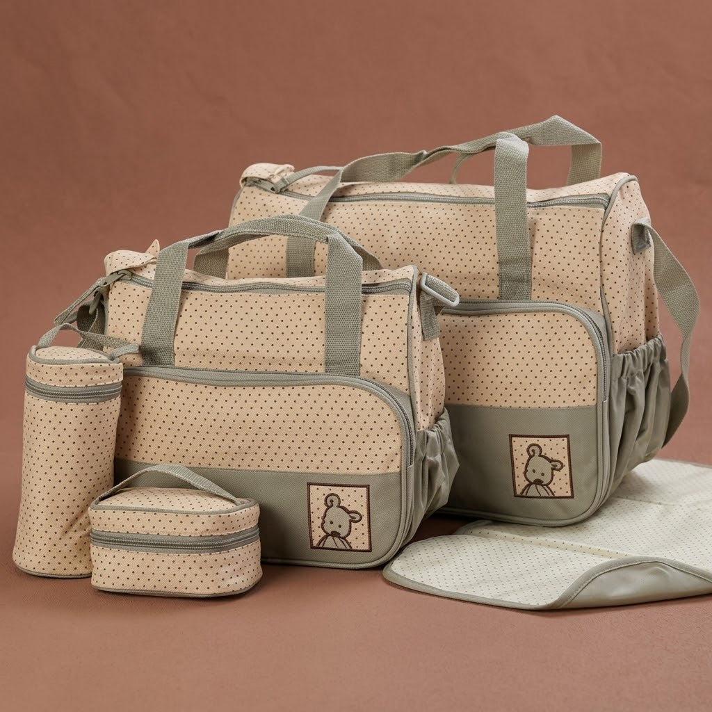 5-Piece Diaper Bag Set with Changing Pad – The Materna-Kit Ensemble, photo 5