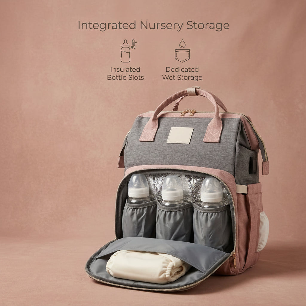 Insulated Diaper Bag Backpack 20–35L – The Metro-Muse Pack, photo 5
