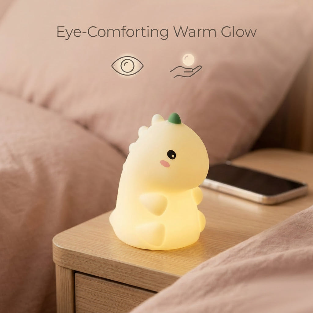 Dinosaur Silicone Night Light, USB-C Tap Lamp – The Dino-Glow Companion, photo 5