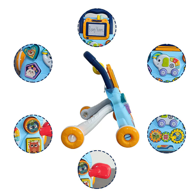 The Milestone 3-in-1 Learning Walker | Sit-to-Stand Musical Activity Toy