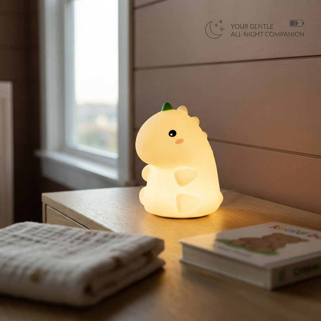 Dinosaur Silicone Night Light, USB-C Tap Lamp – The Dino-Glow Companion, photo 7