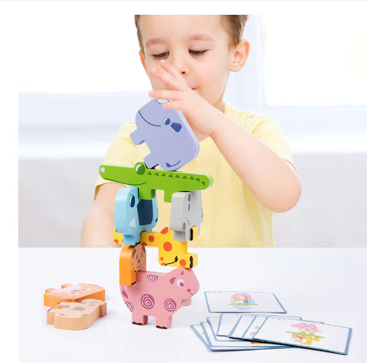 Wooden Animal Stacking Blocks 10pc – The FaunaStack, photo 4