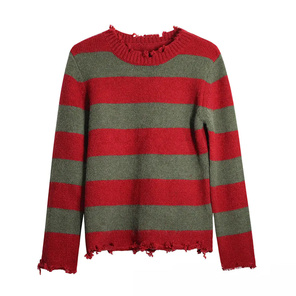 The Elm Street Nightmare | Freddy Krueger Costume Set (Sweater, Mask, Glove, Hat)