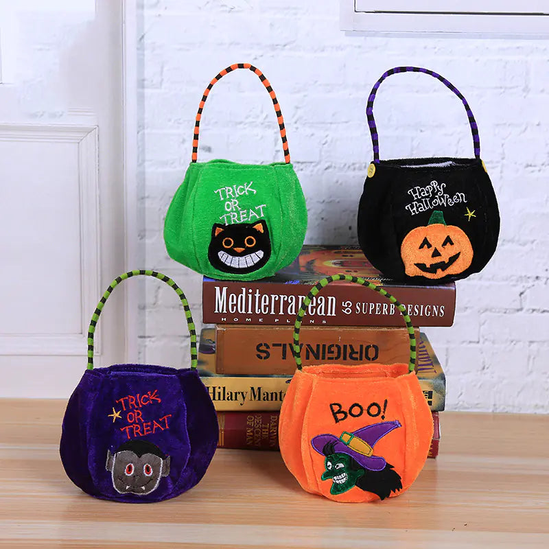 The Plushkin | Velvet Pumpkin Trick-or-Treat & Party Pouch