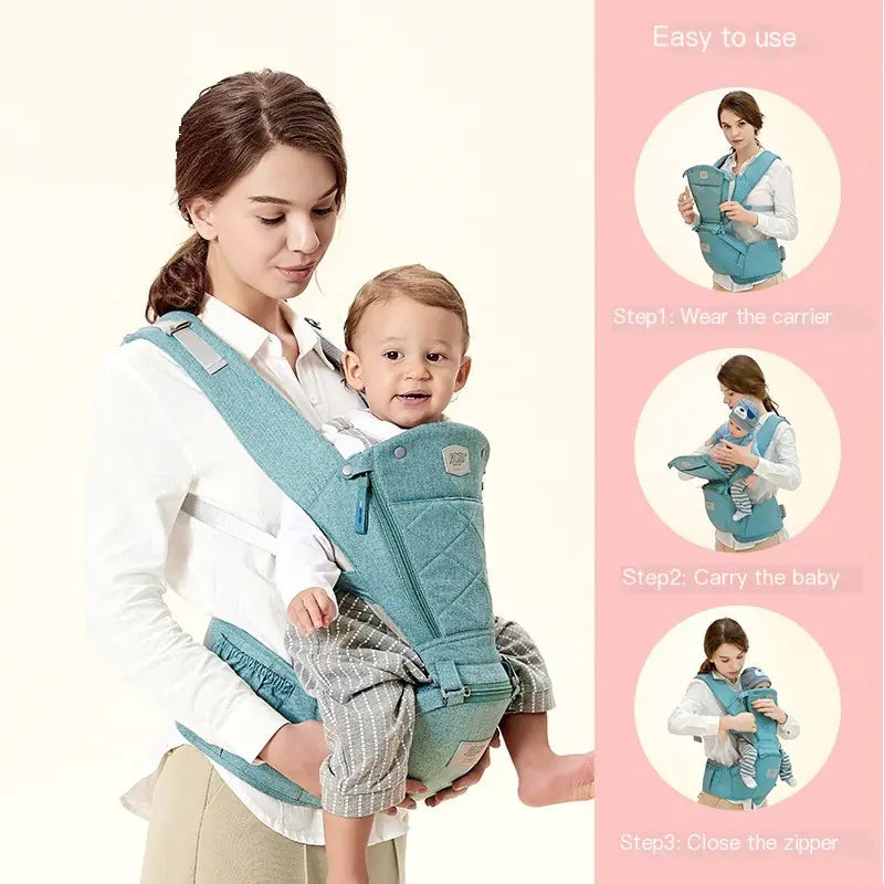 The Bear-Hug 4-in-1 Ergonomic Baby Carrier with Hip Seat