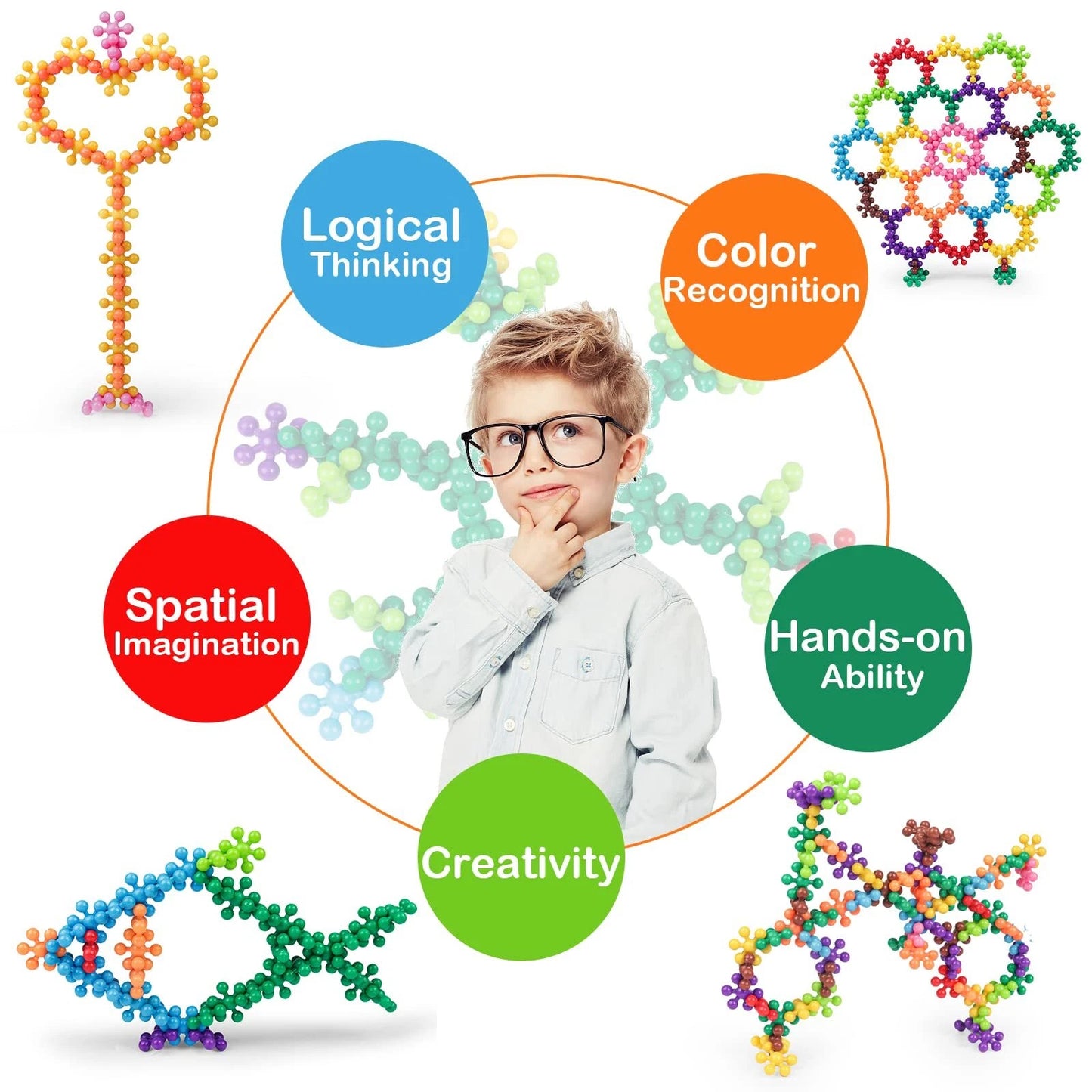 The NEOACT Mega-Build | 600-Piece Interlocking Disc Construction Set & Storage Bin