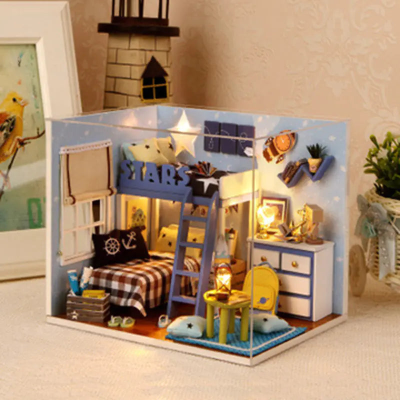 The Cozy Nook DIY Miniature House Kit | 3D Wooden Puzzle with Light & Music