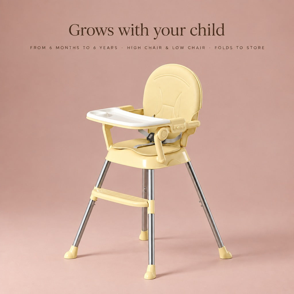 High chair that grows with your child, from 6 months to 6 years