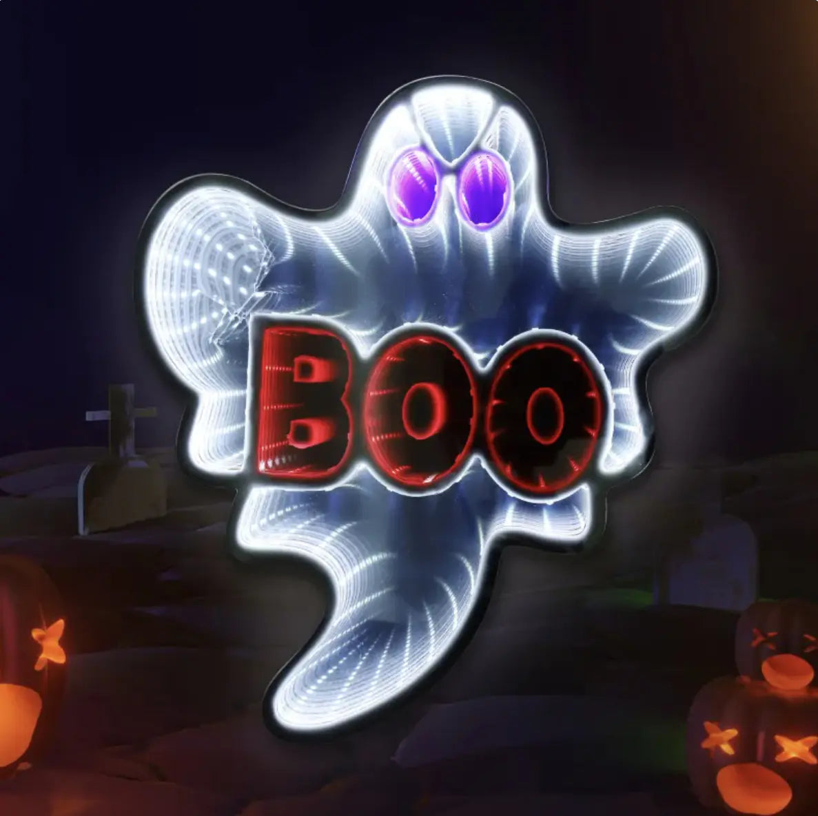 The GloomPop | LED Neon Halloween Sign Collection (Ghost, Pumpkin, Skull)