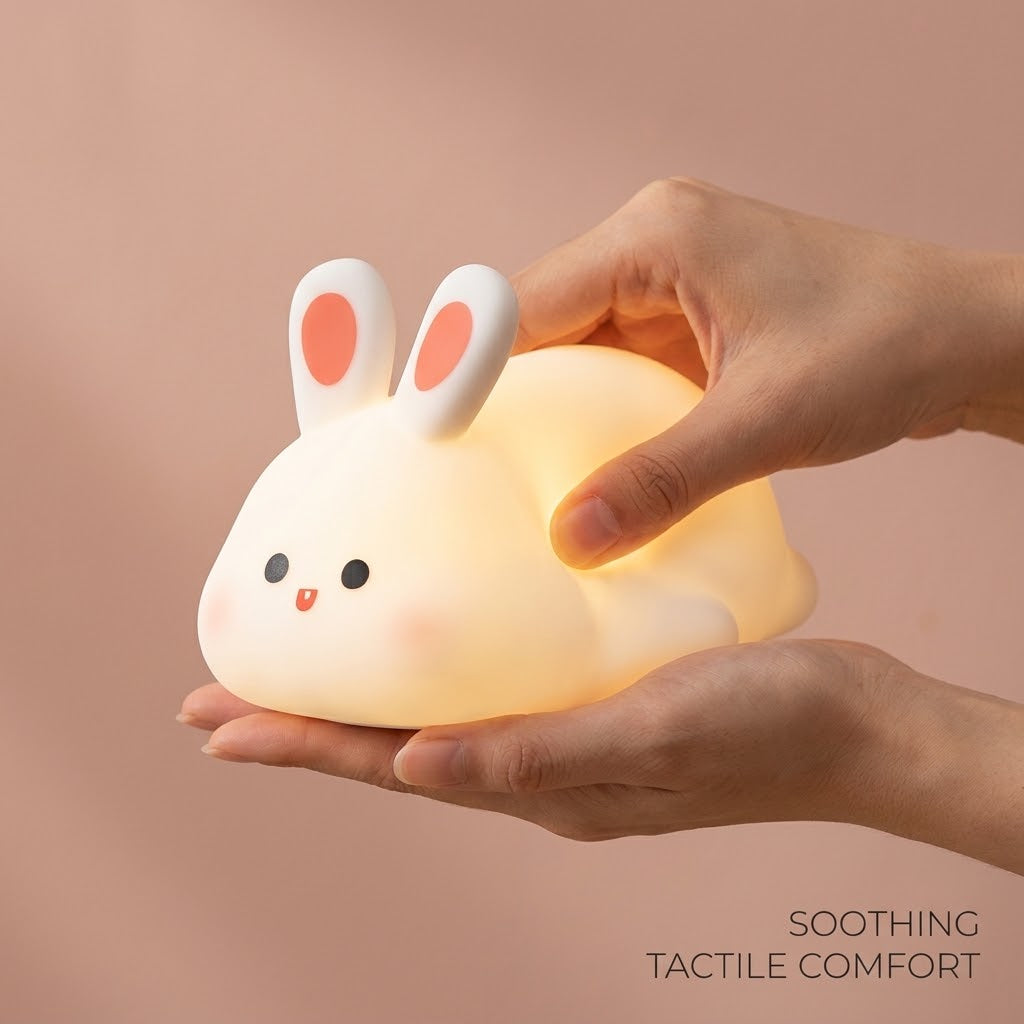 Bunny Tap Night Light, 7 Colors & Sleep Timer – The Moon-Bun Beacon, photo 5