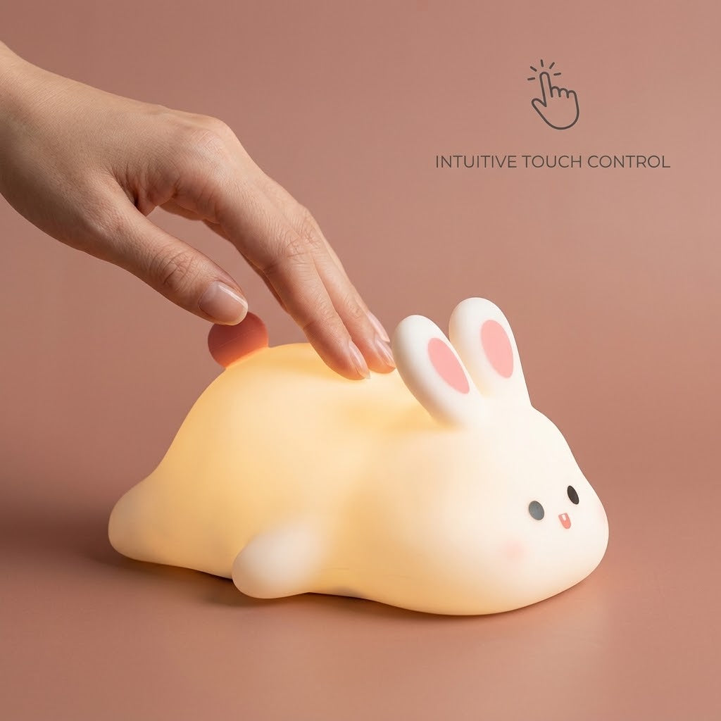 Bunny Tap Night Light, 7 Colors & Sleep Timer – The Moon-Bun Beacon, photo 6